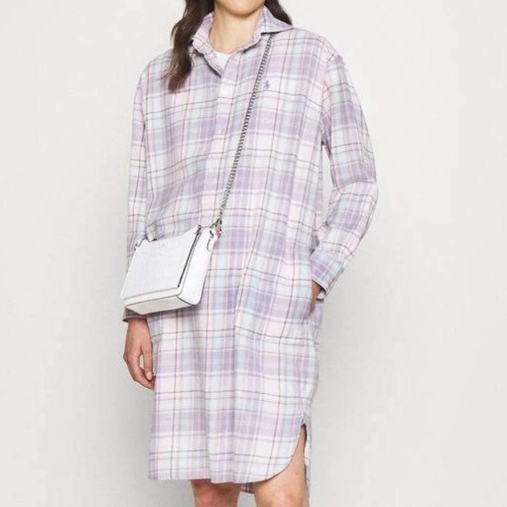 NWT Polo Ralph Lauren Women's Checked Casual Shirtdres Dress Sz 10